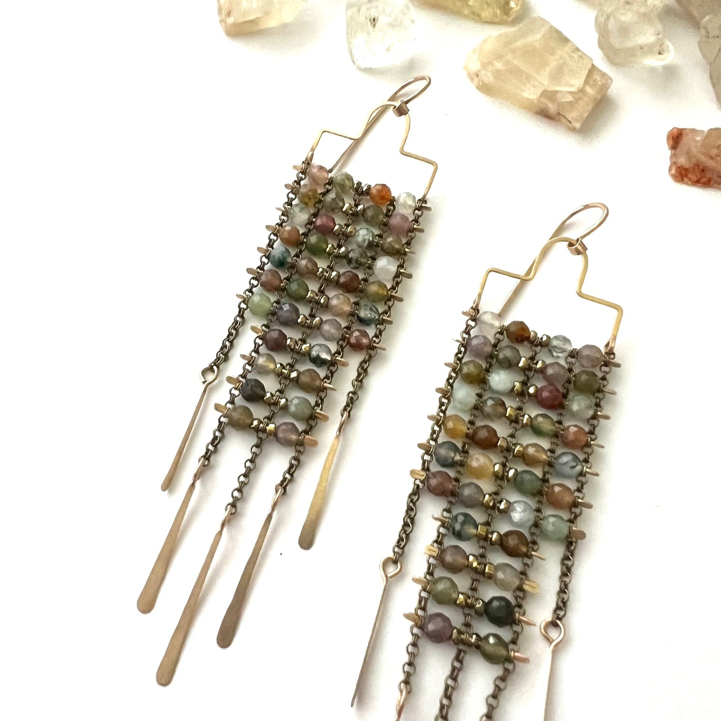 Demimonde Earthy Jasper Temple Earrings