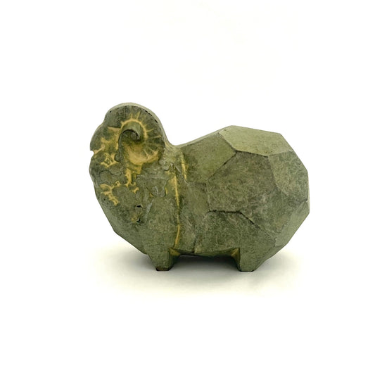 Vintage Sotaro Saegusa Bronze Ram Figurine