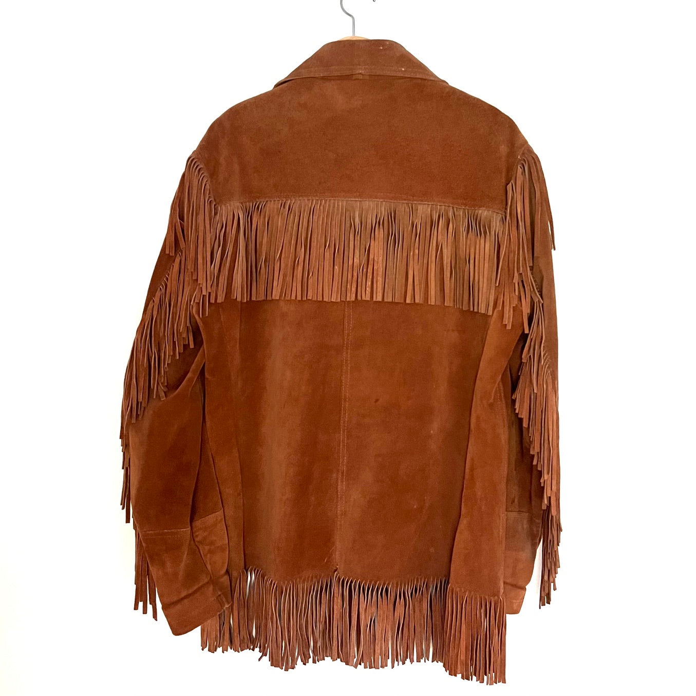 Vintage 70s Leather Fringe Western Jacket size M/L
