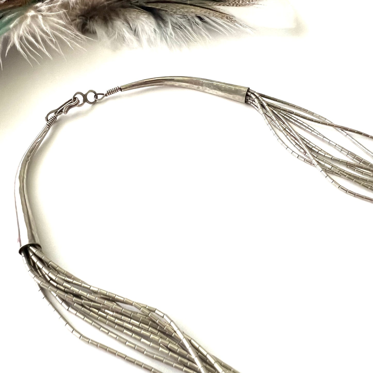 Vintage Liquid Sterling Silver Southwest Style Necklace