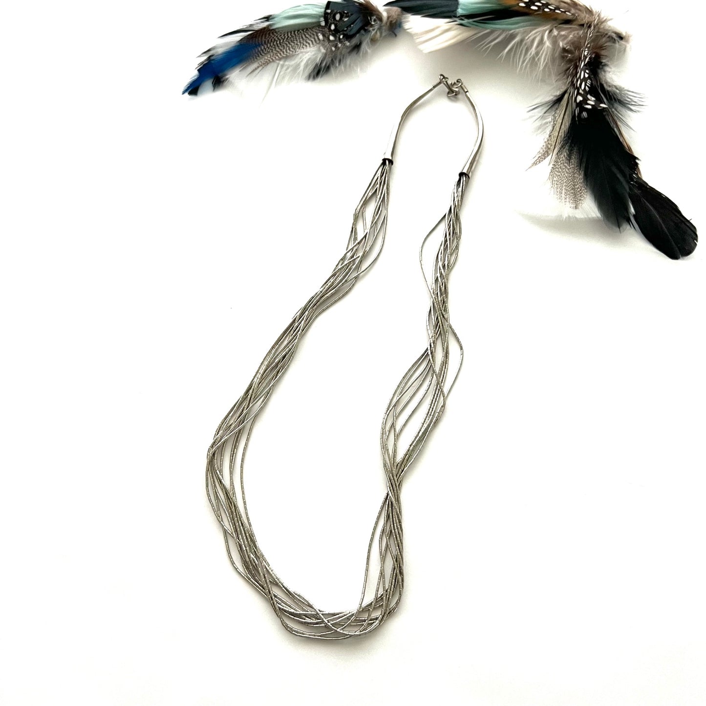 Vintage Liquid Sterling Silver Southwest Style Necklace