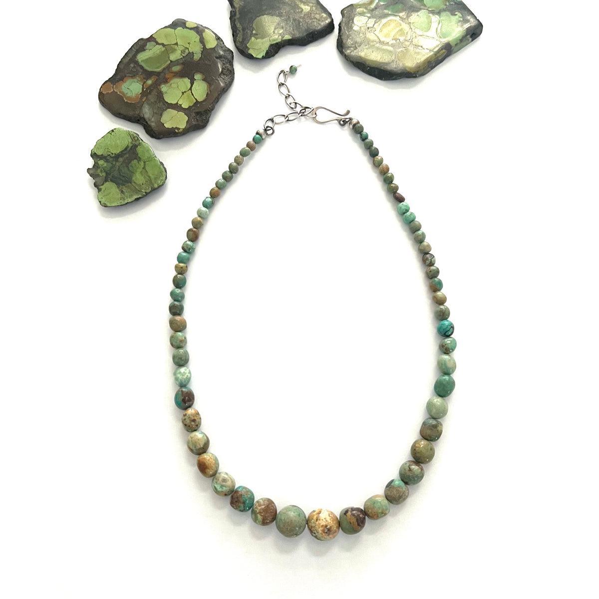 Vintage Earthy Green Turquoise Necklace