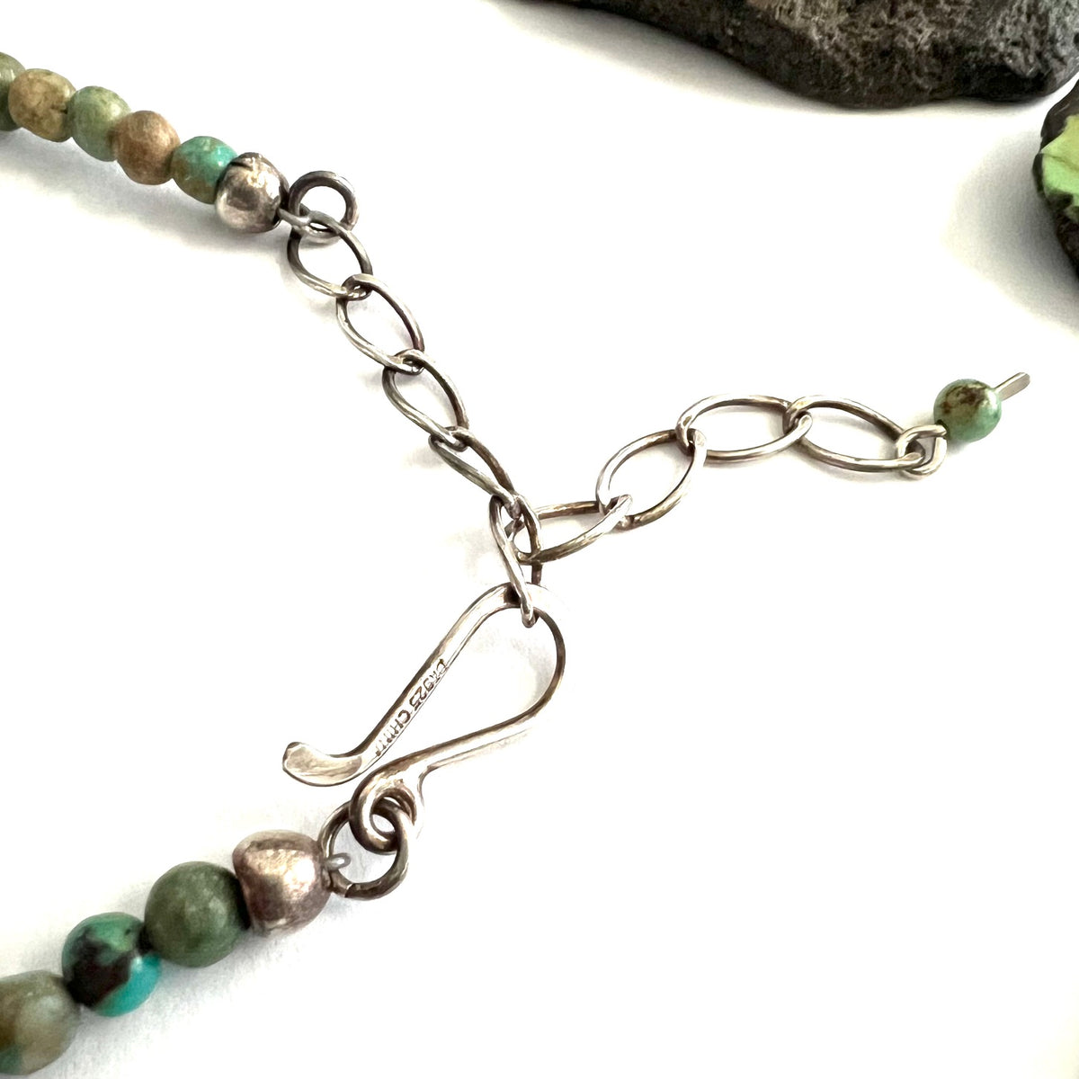 Vintage Earthy Green Turquoise Necklace