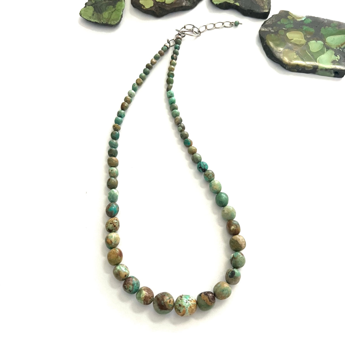 Vintage Earthy Green Turquoise Necklace