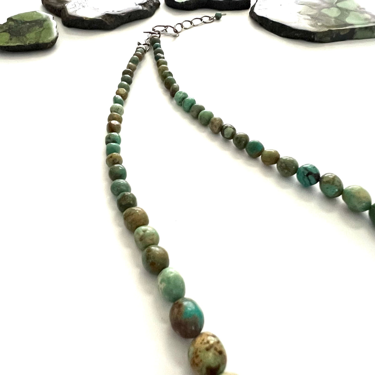 Vintage Earthy Green Turquoise Necklace