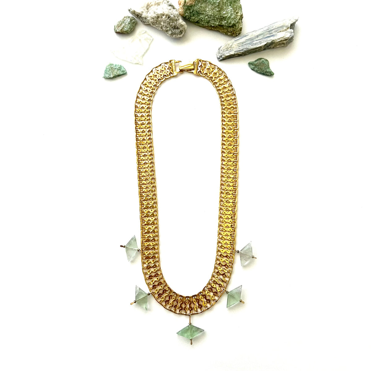 Demimonde Vintage Remix Choker with Fluorite