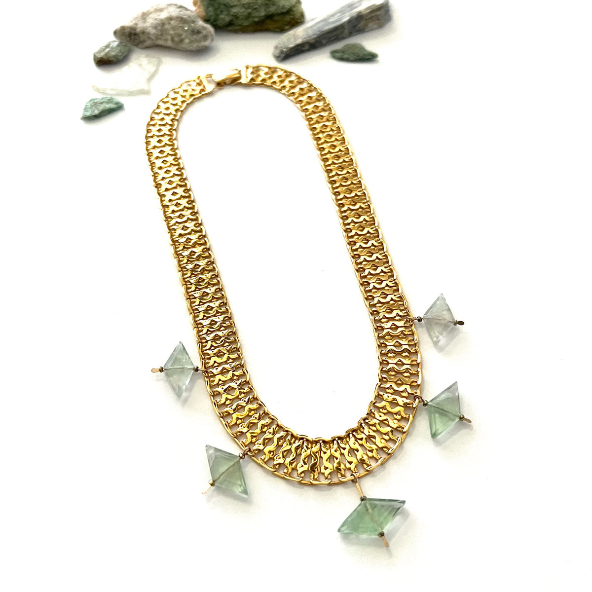 Demimonde Vintage Remix Choker with Fluorite