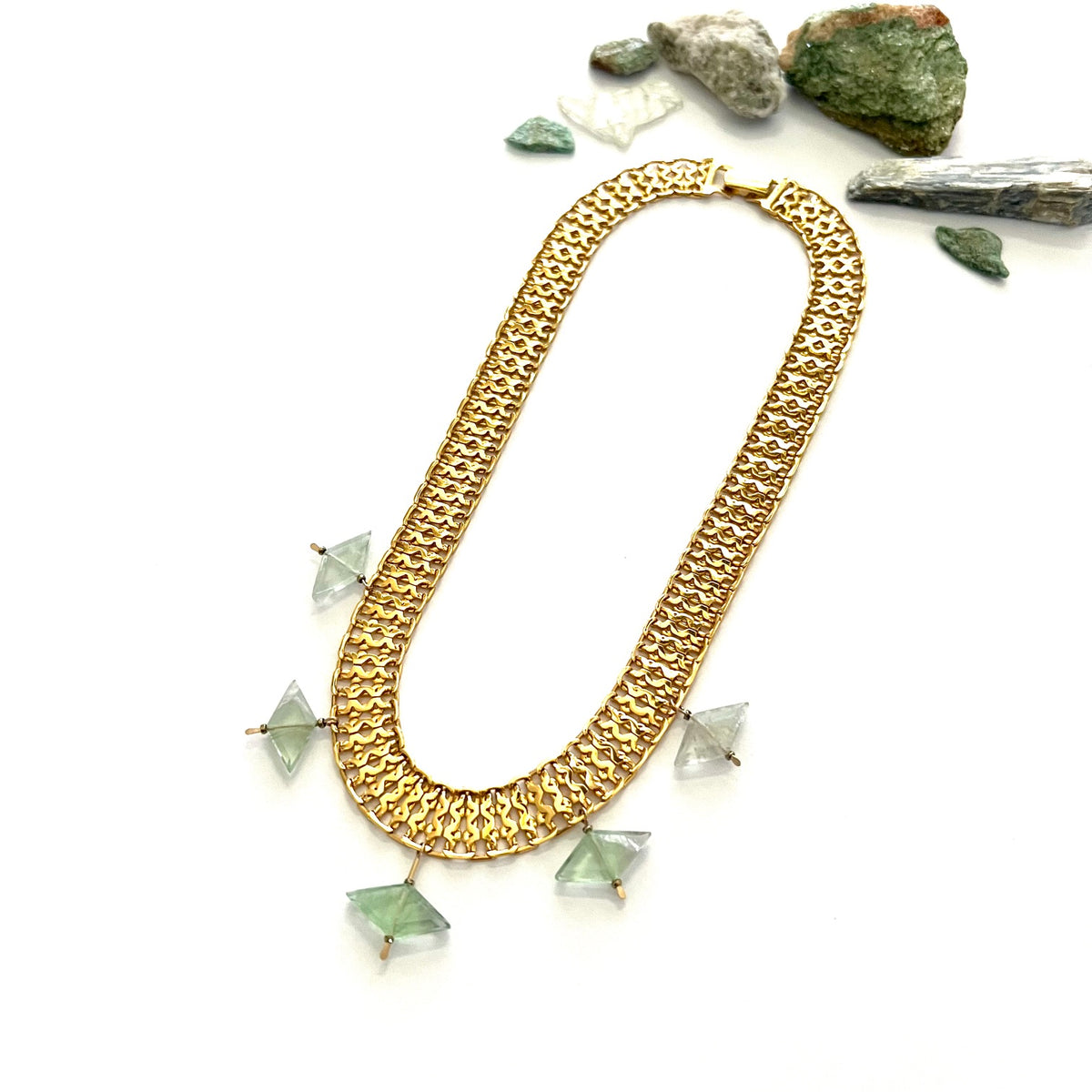 Demimonde Vintage Remix Choker with Fluorite