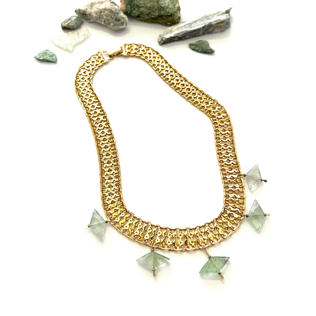 Demimonde Vintage Remix Choker with Fluorite