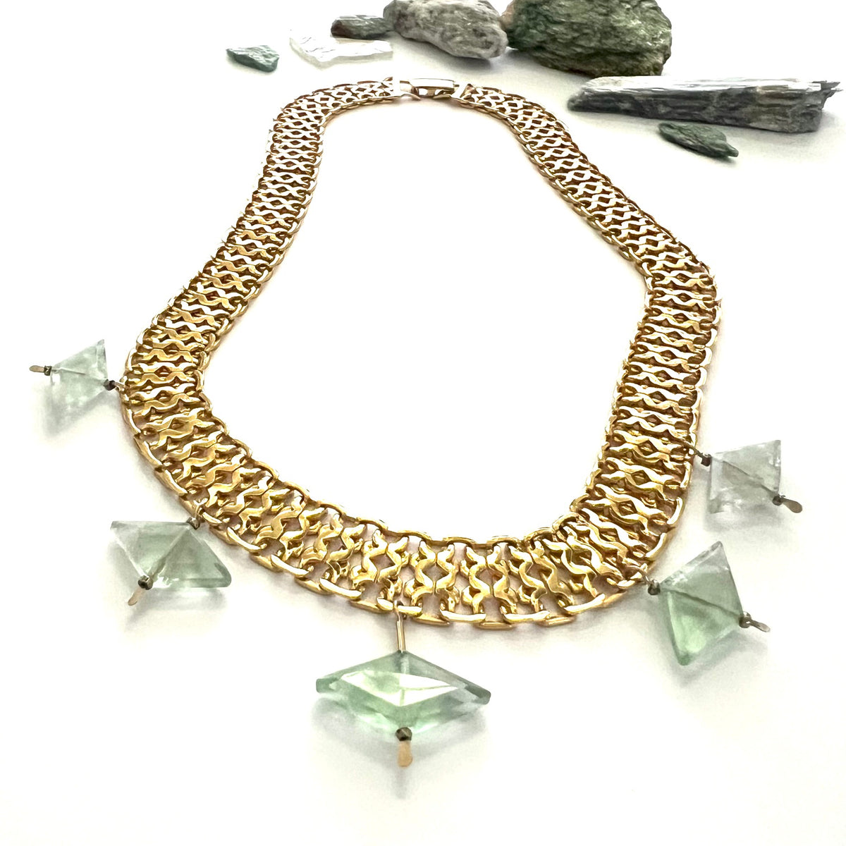 Demimonde Vintage Remix Choker with Fluorite