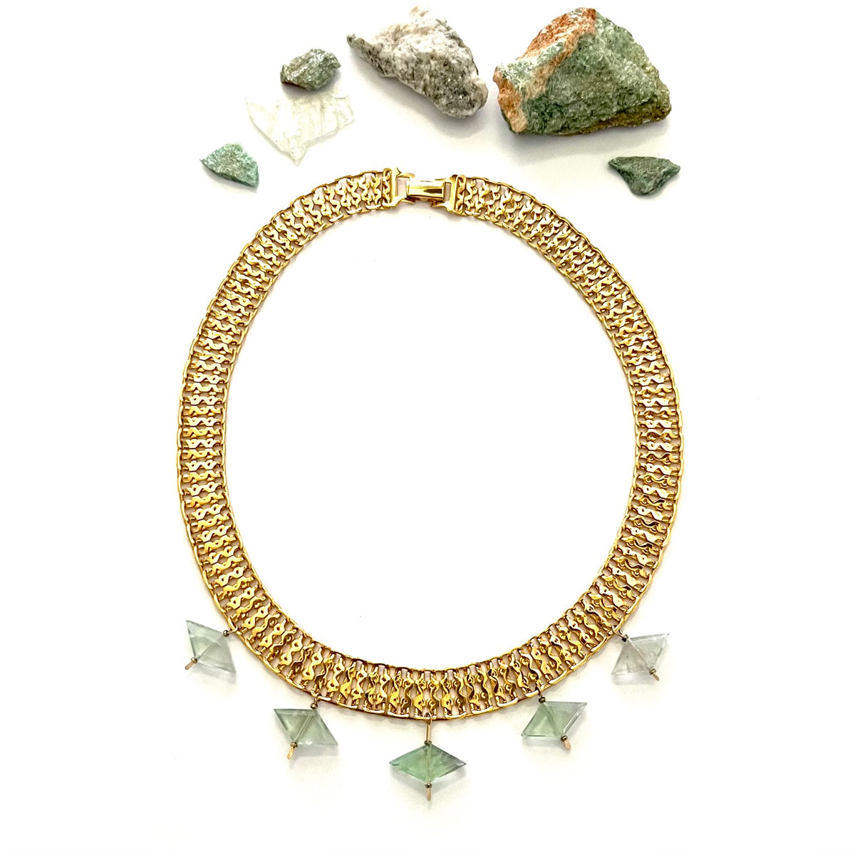 Demimonde Vintage Remix Choker with Fluorite