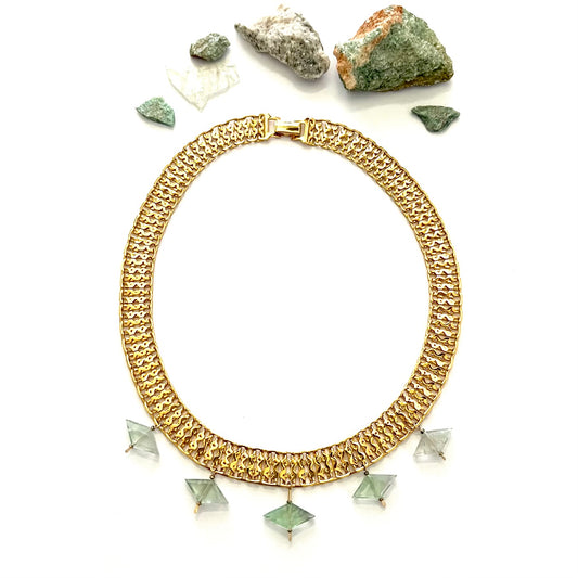 Demimonde Vintage Remix Choker with Fluorite