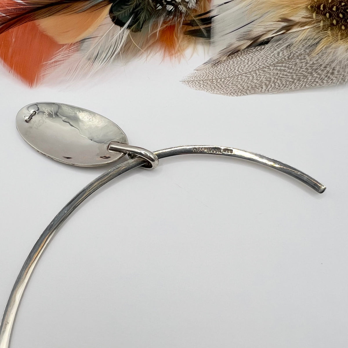 Vintage Daniel Espinosa Silver Neck Cuff with Tommy Jackson Pendant