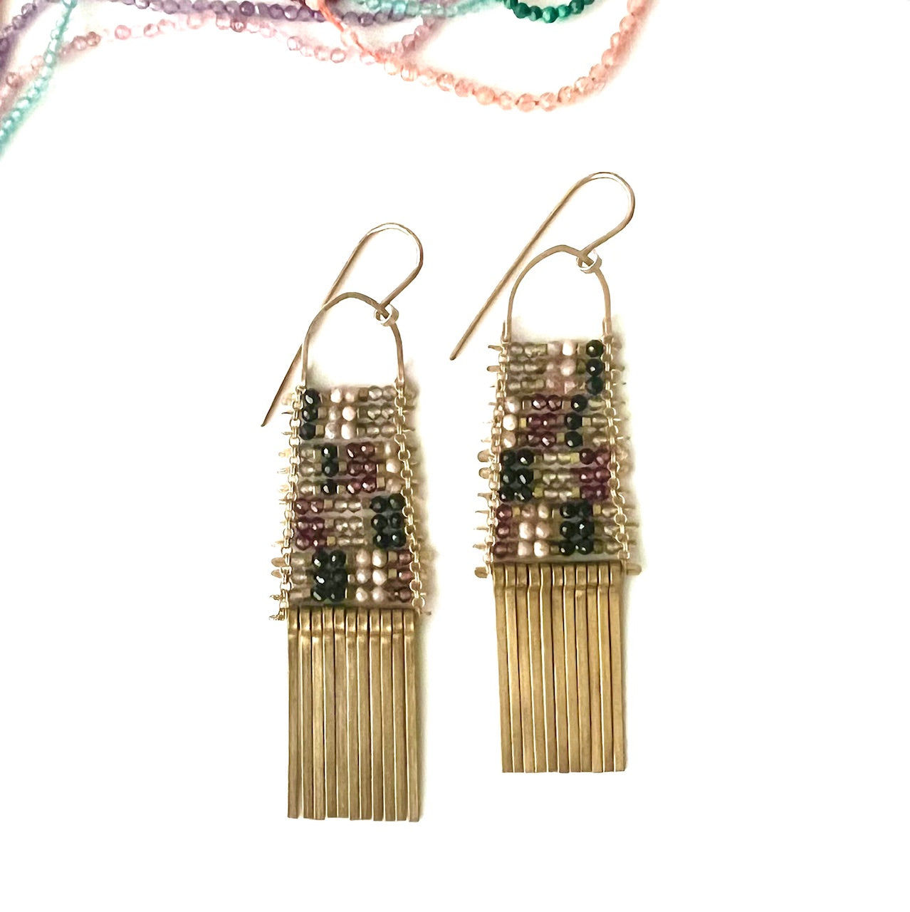 Abstract Color Block Demimonde Earrings