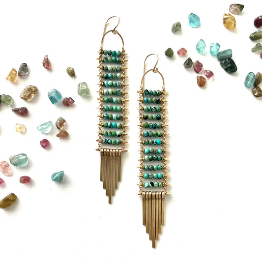 Demimonde Turquoise Ladder Earrings