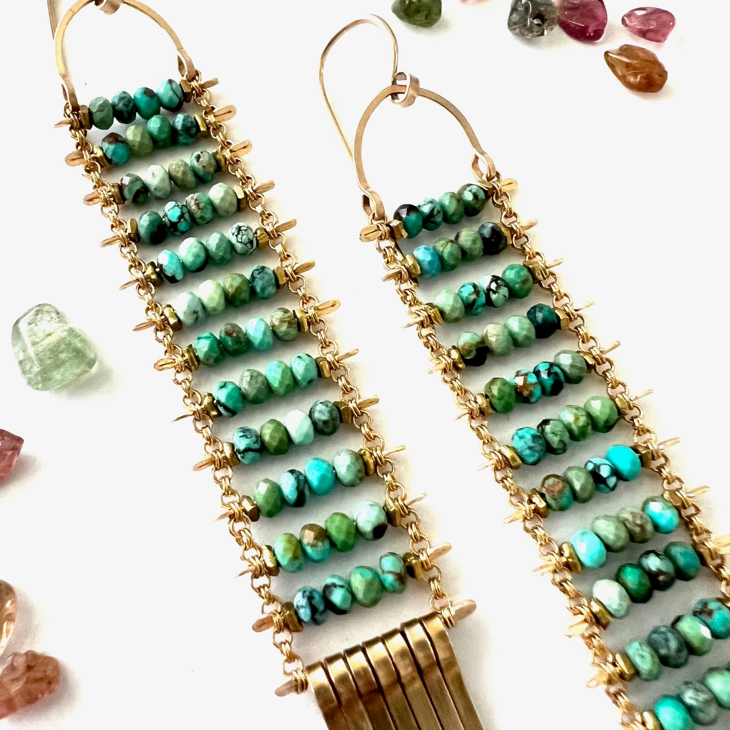 Demimonde Turquoise Ladder Earrings