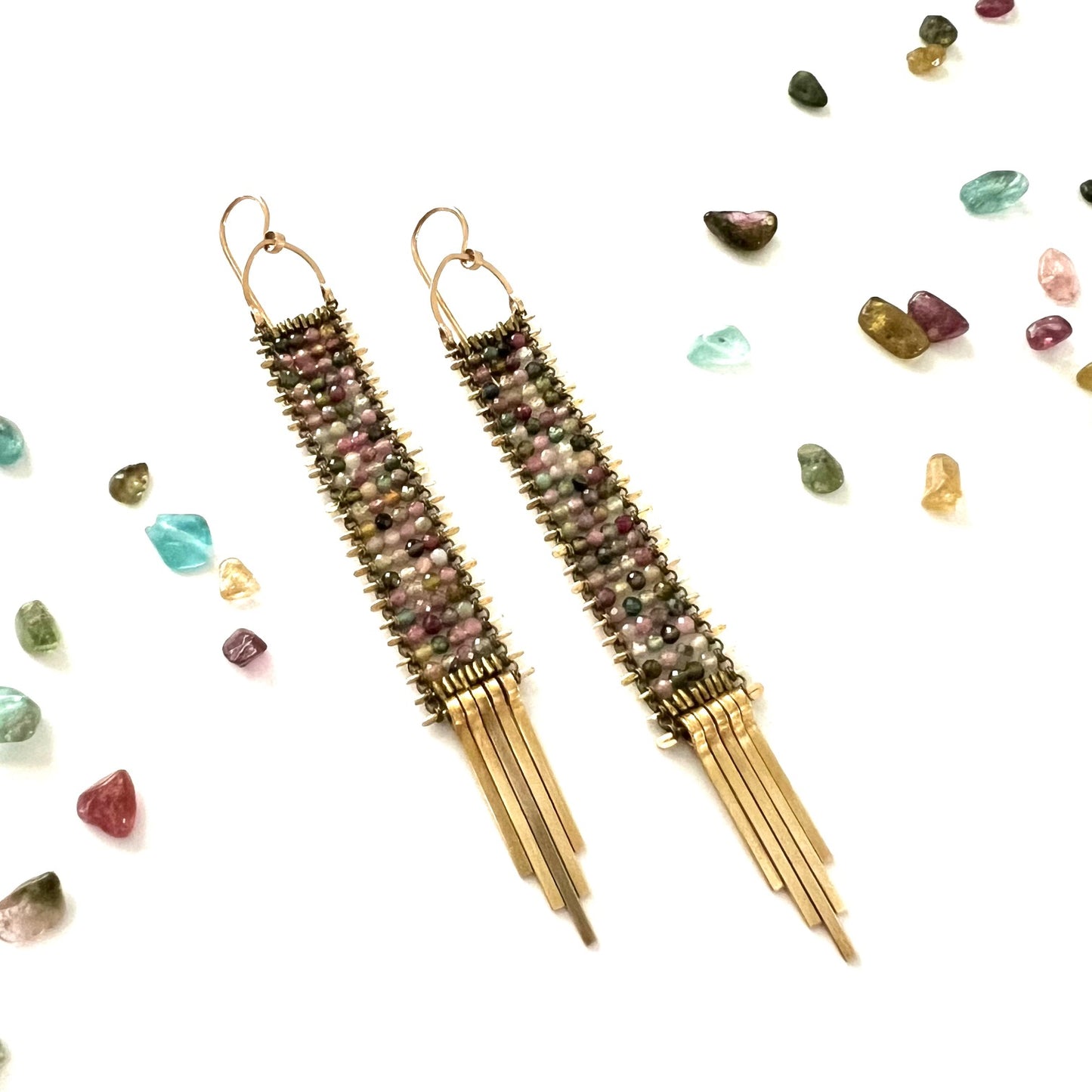 Demimonde Tourmaline Tapestry Earrings