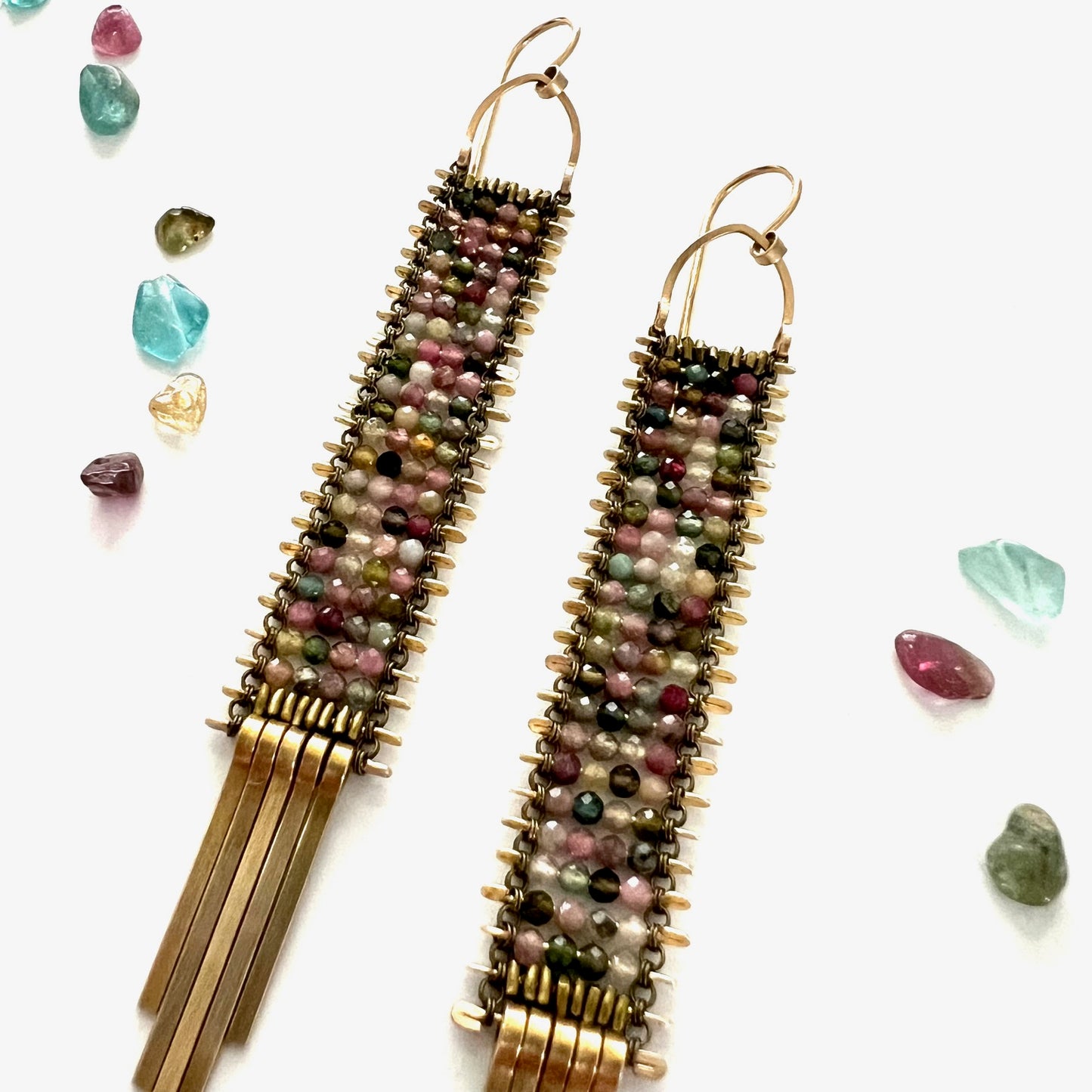 Demimonde Tourmaline Tapestry Earrings