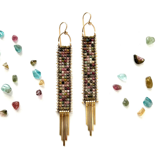 Demimonde Tourmaline Tapestry Earrings